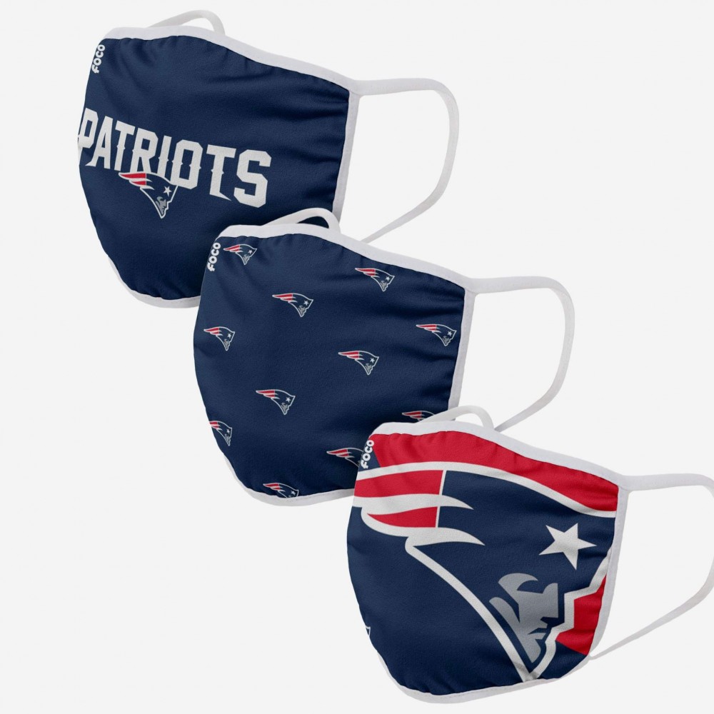New England Patriots 3er-Pack Gesichtsmasken