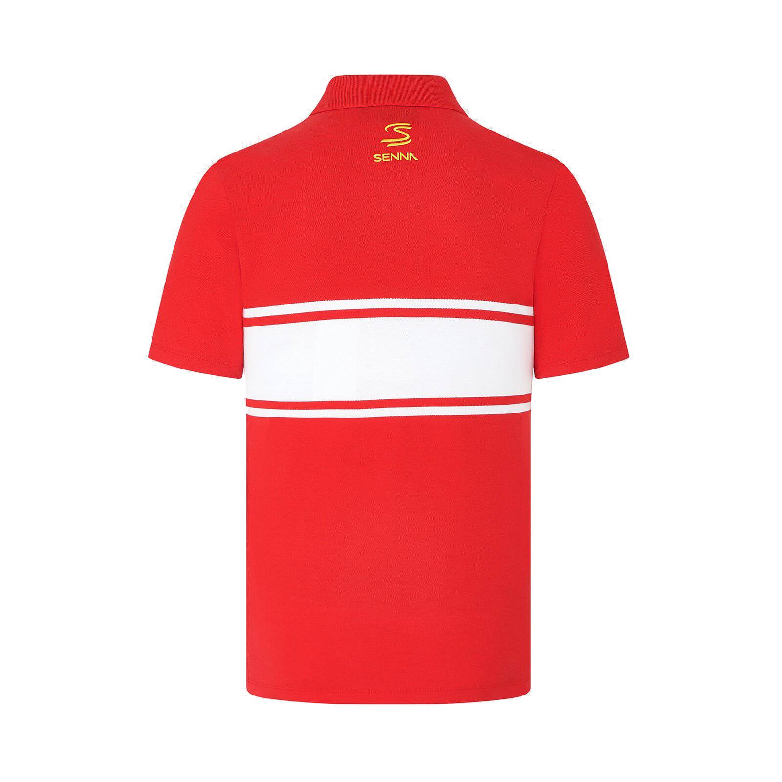 Ayrton Senna Polohemd "Patchwork" - rot