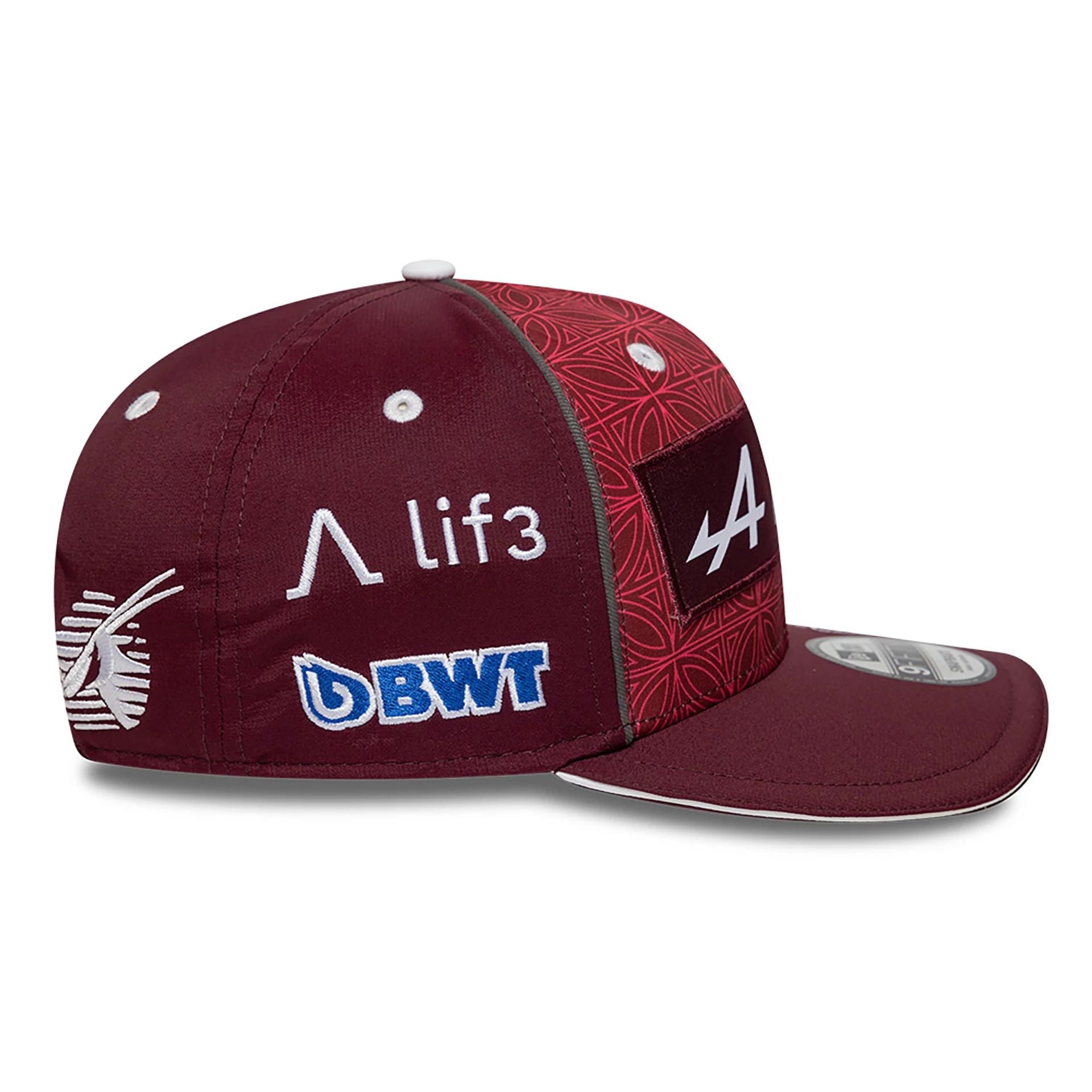 Alpine F1 Team Pierre Gasly New Era 9FIFTY Cap "Qatar" - dunkelrot