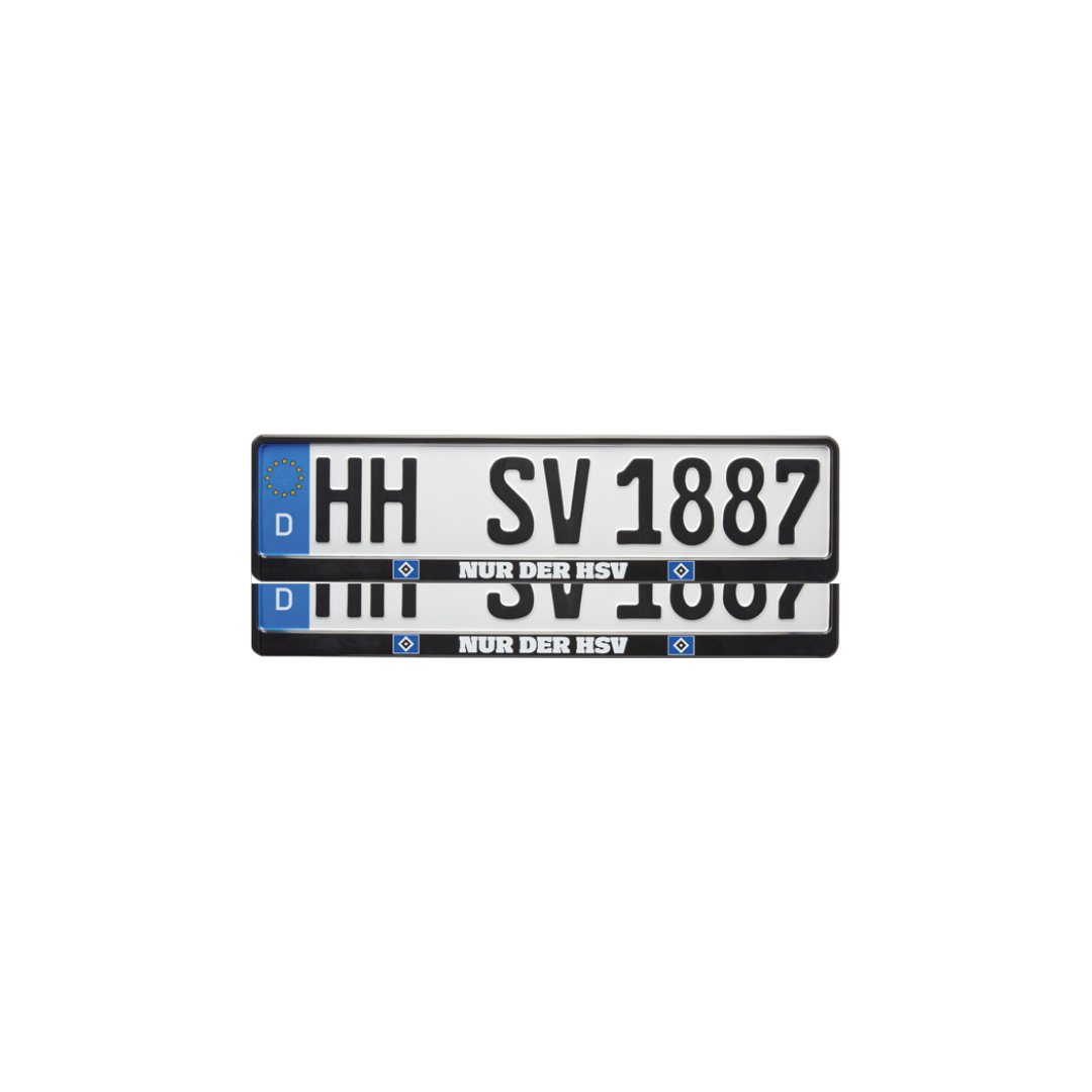 HSV Kennzeichenverstärker "Nur der HSV" 2er Set - schwarz