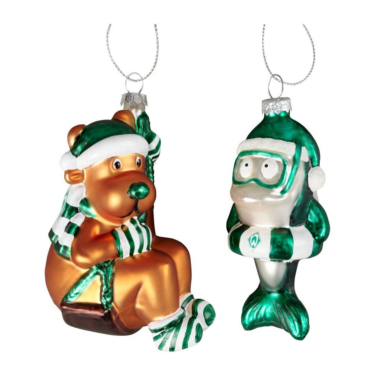 SV Werder Bremen - Weihnachtskugeln 2er-Set - multicolor