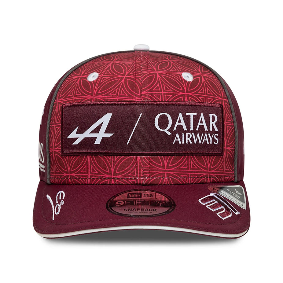 Alpine F1 Team Esteban Ocon New Era 9FIFTY Cap "Qatar" - dunkelrot