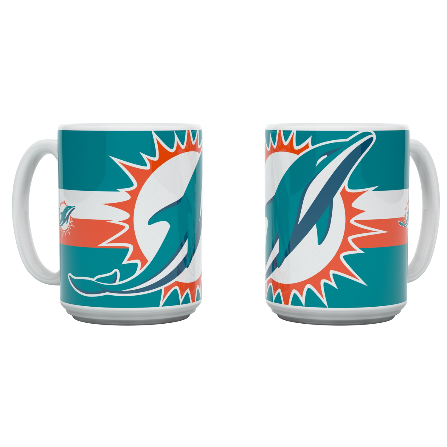 Miami Dolphins Tasse "Triple Logo " 450 ml - Teamfarben