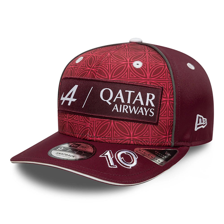 Alpine F1 Team Pierre Gasly New Era 9FIFTY Cap "Qatar" - dunkelrot