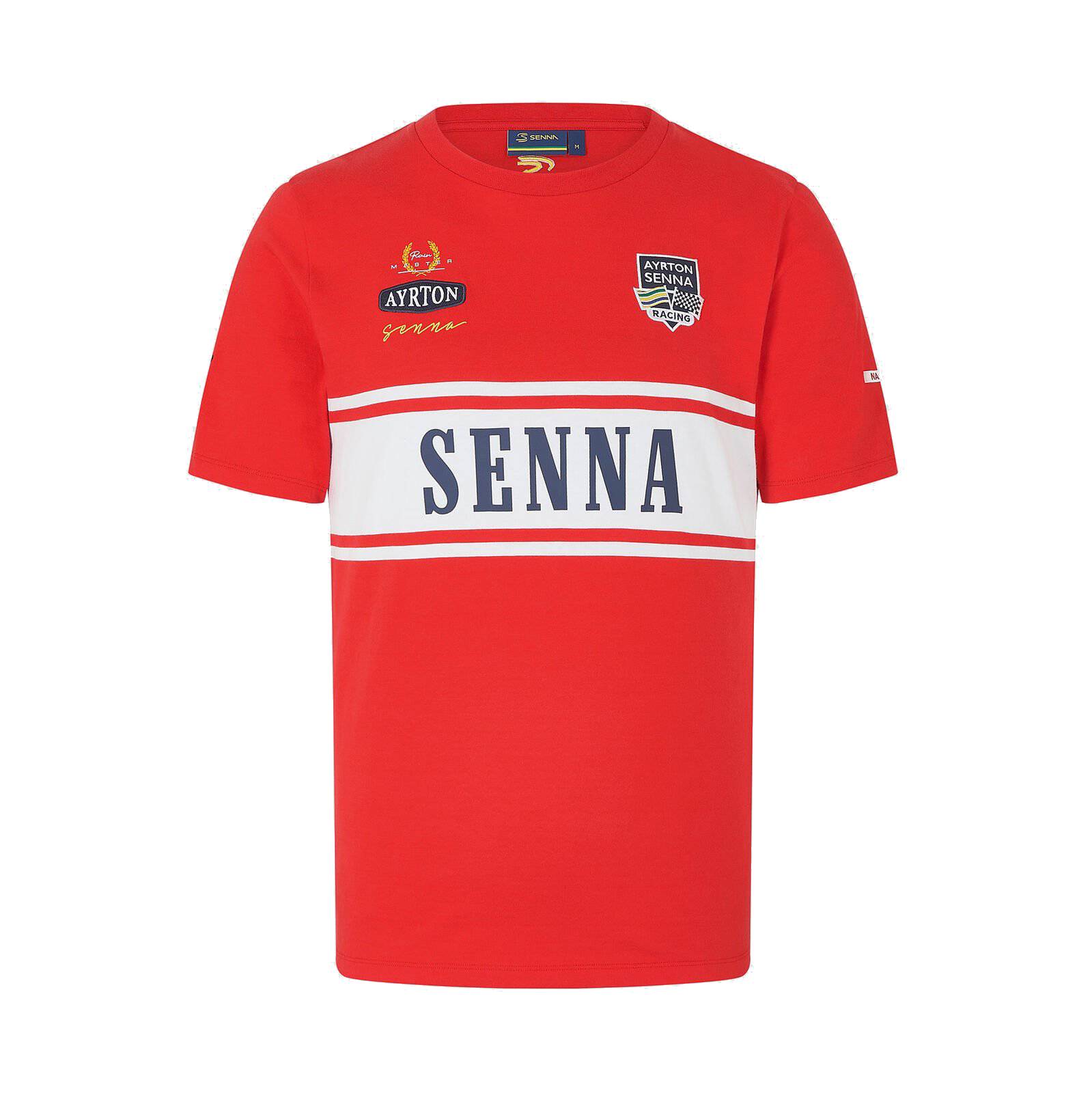 Ayrton Senna T-Shirt "Patchwork" - rot