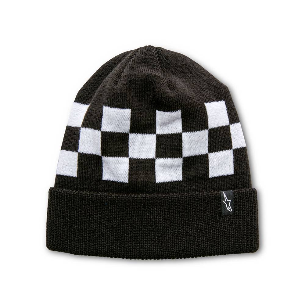 Alpinestars Beanie "Schachbrettmuster" - schwarz