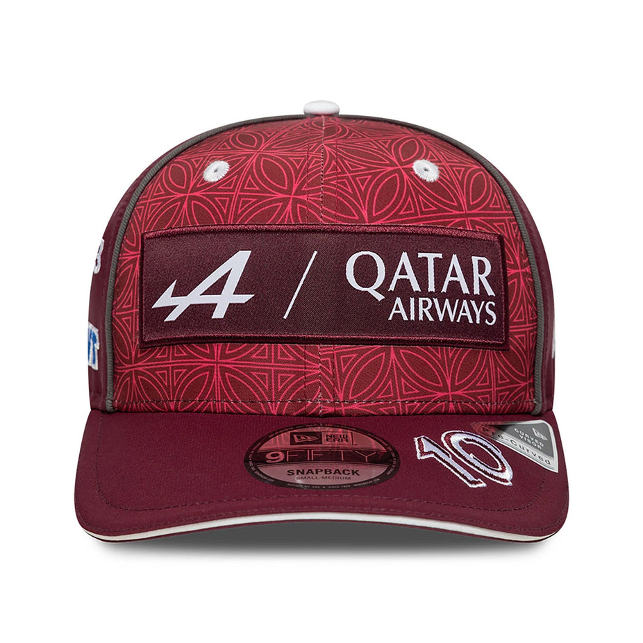 Alpine F1 Team Pierre Gasly New Era 9FIFTY Cap "Qatar" - dunkelrot