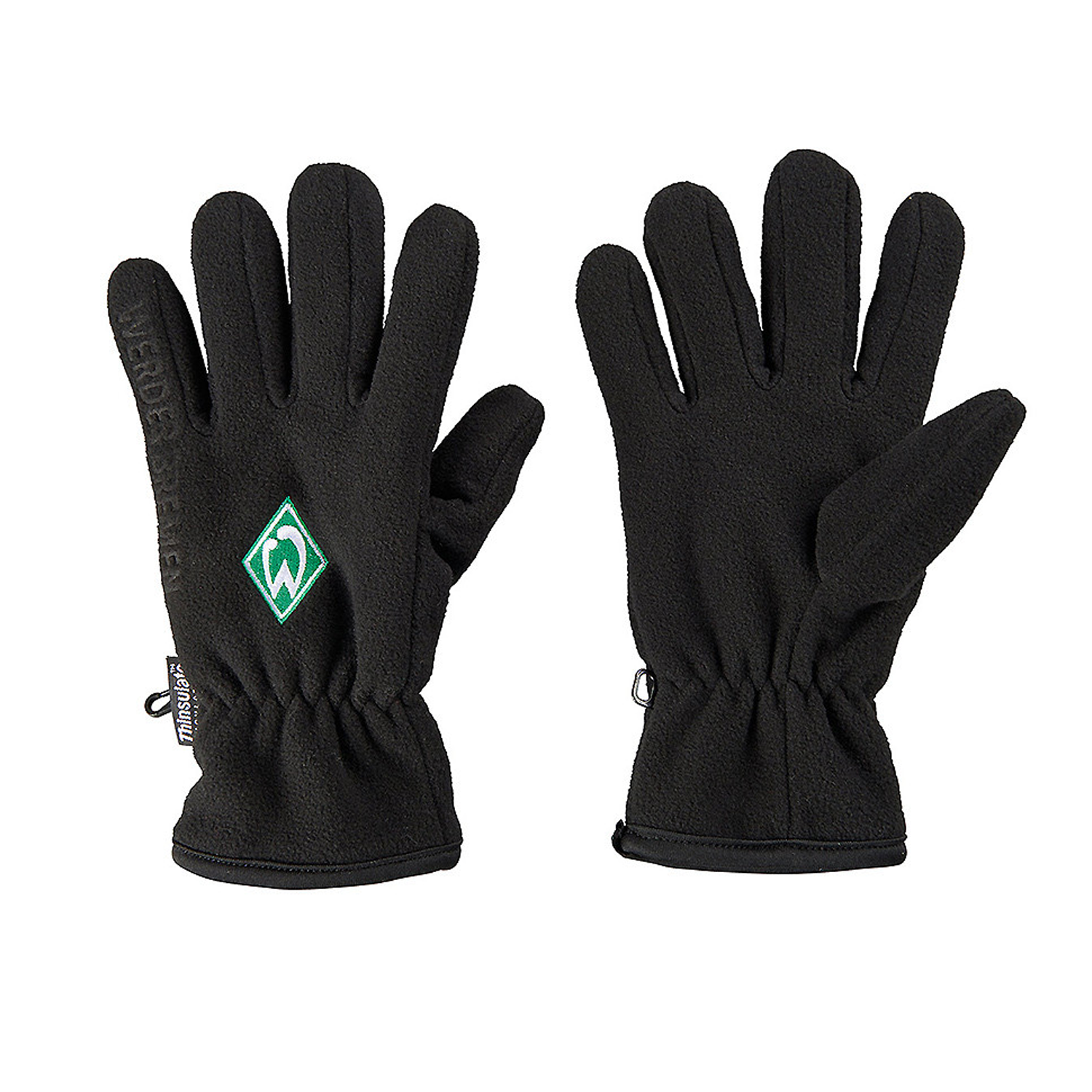 SV Werder Bremen - Fleece-Handschuhe Raute - schwarz