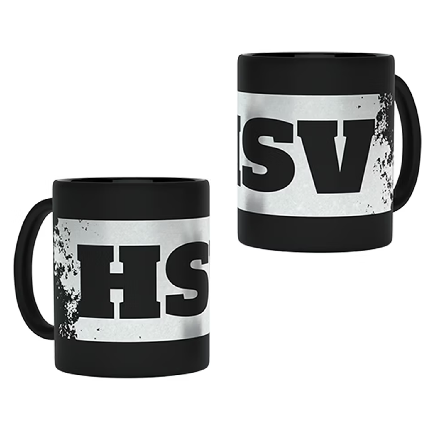 HSV Tasse "Silber Metallic" mit HSV Schriftzug 0,3l - schwarz