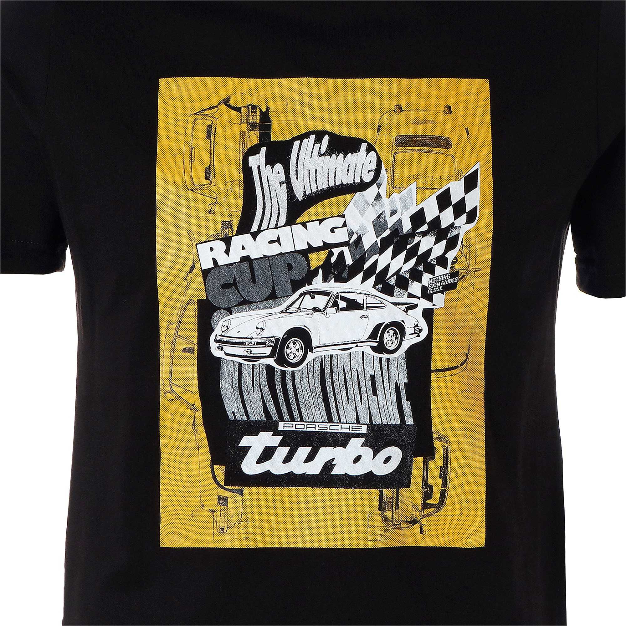 Porsche Legacy Puma T-Shirt "Turbo Graphic" - schwarz