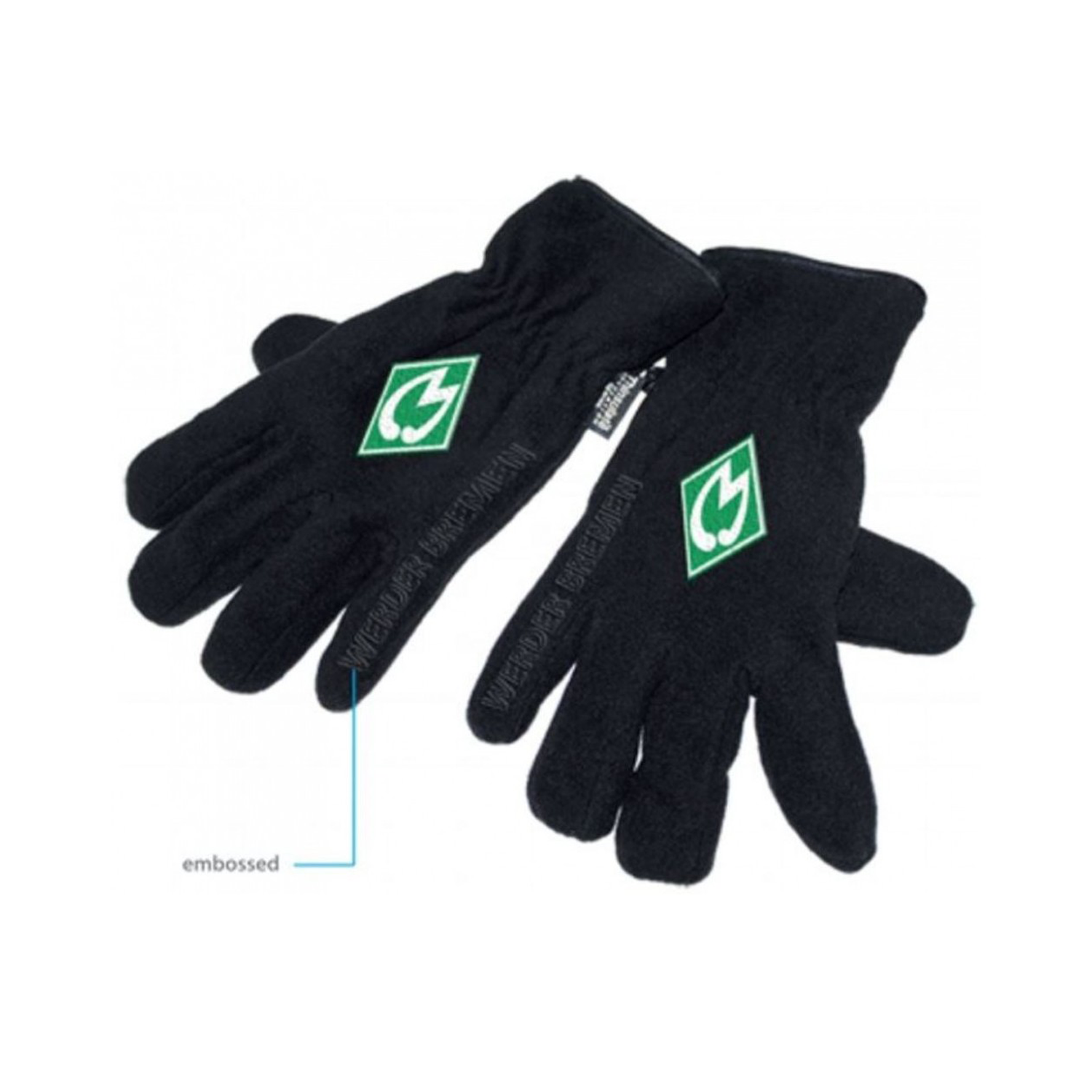 SV Werder Bremen - Fleece-Handschuhe Raute - schwarz