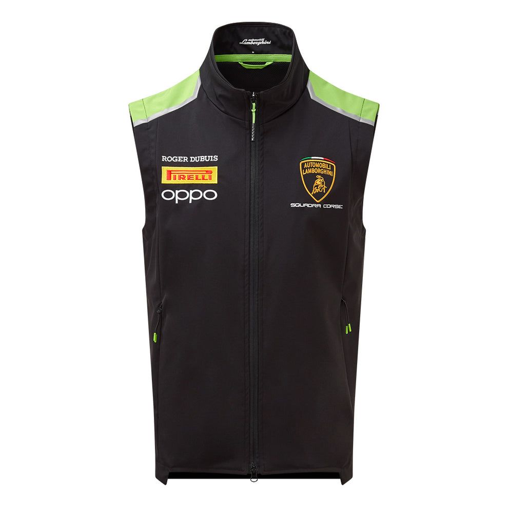 Lamborghini Squadra Corse Softshell Weste mit Stehkragen - schwarz