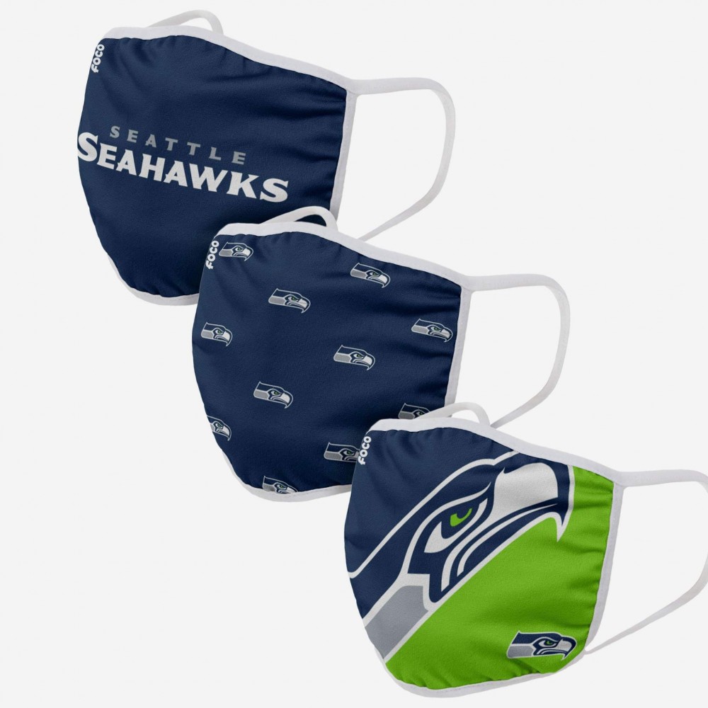 Seattle Seahawks 3er-Pack Gesichtsmasken